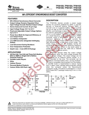 TPS61020DRCR datasheet  